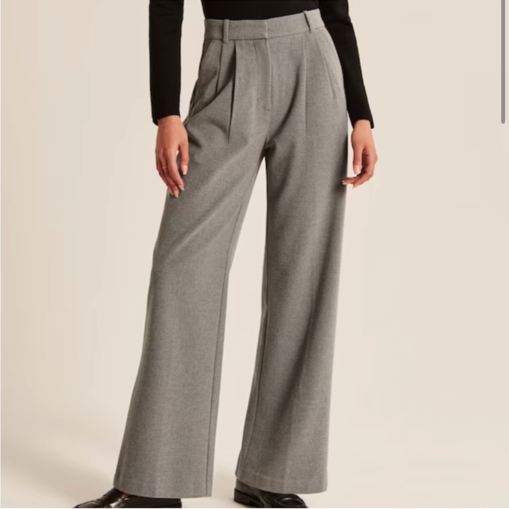 Abercrombie Tailored Brushed Suiting Wide Leg Pants XXSL